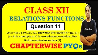 R = {(a, b) : |a – b| is a multiple of 4} is an equivalence relation find the equivalence class [1]