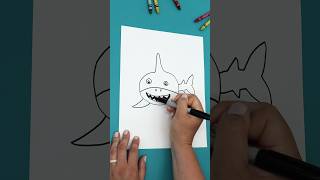 Easy Shark Drawing Tutorial for Kids #easydrawing #shark