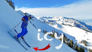 We skied Snowbird's steepest lines on an ICY day