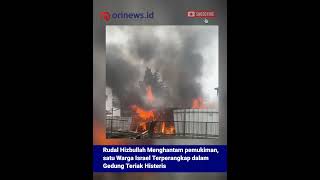 Rudal Hizbullah Menghantam Pemukiman, Warga Terperangkap dalam Gedung Teriak Histeris #hizbullah