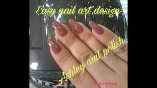 Easy nail art design/Ashley shine polish