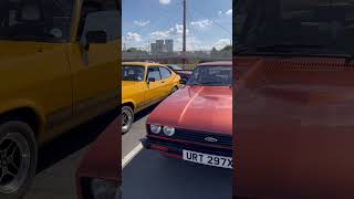 Classic Ford Capri meet at the Ace Cafe London