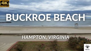 Buckroe Beach on the Last Day of Summer | 4K Drone Footage | Hampton, Virginia | 2022