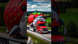 Delivering the Giant Strawberry Shark #cute #aishorts #funny