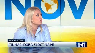 Jovana Polić, koautorka serijala JUNACI DOBA ZLOG - gostovanje u jutarnjem programu televizije N1