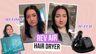 RevAir Reverse Hair Dryer on Wavy Latina Hair | Unboxing & Review