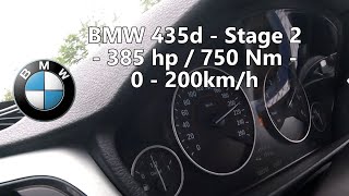 BMW 435d (F36) - Stage 2 - 385hp / 750Nm 0-200 km/h - M4 Killer???