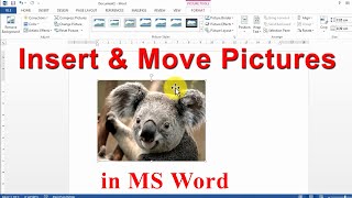 How to Move Pictures in Microsoft Word - insert image and freely move.