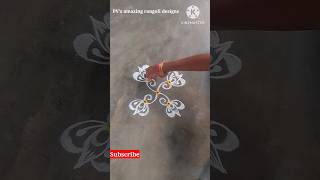 2 dots simple rangoli designs|easy rangoli|beginners rangoli #shorts #rangoli #muggulu #kolam