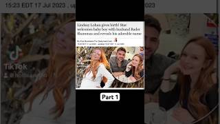 Lindsay Lohan welcomes baby boy pt1 #ytshorts #lindsaylohan #badershammas #congratulations #babyboy