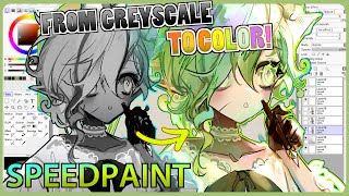 〈✦ OC ILLUSTRATION ✦〉SPEEDPAINT x Paint tool Sai x From Greyscale to Color