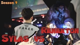 Faker - Sylas vs Renekton Mid - LoL Season 9 KR Ranked | League of Legends Replays