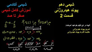 پیوند هیدروژنی شیمی کنکورشیمی کنکور- قسمت 2