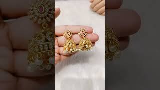 Latest Gold Jhumka Designs 2024/Temple jhumka designs/latest gold earrings designs#new#gold#earrings