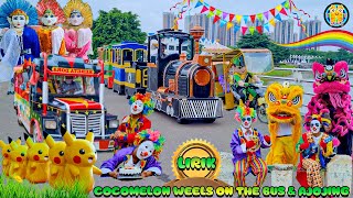 COCOMELON❤️LAGU WHEELS ON THE BUS LIRIK & AJOJING VERSI ONDEL ONDEL BADUT BARONGSAI NAIK ODONG ODONG