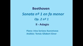 Análisis del segundo movimiento de la Sonata nº 1 de Beethoven Op. 2 nº 1