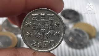 2.50 ESCUDOS 1974 PORTUGAL COIN 🇵🇹