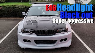 $8 E46 Mod: Blacked out headlights, How to Make Your Car More Aggressive!