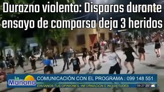 3 heridos durante ensayo de comparsa, tras un ataque con arma de fuego. Policía busca mas datos