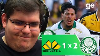 CASIMIRO REAGE A PALMEIRAS 2X1 CRICIÚMA | MELHORES MOMENTOS | BRASILEIRÃO 2024 #casimiro