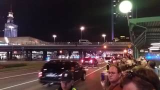 Mr. President Donald Trump's Night Motorcade - Warsaw, Poland