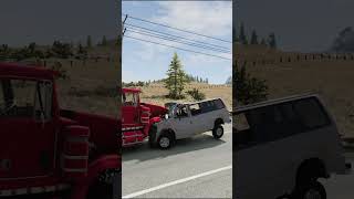 Realistic Highway Car Truck Crash  #2 #shorts #beamngdrive #carcrash