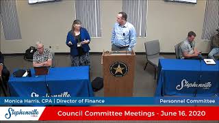 June 16, 2020 - Stephenville City Council Special Meeting and Committee Meetings