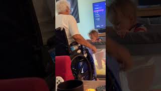 Grandpa Fred Talking To Gage #babies #grandpas #funny #cute #gage #grandpa #baby #cutebaby