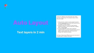 Как сделать адаптив для текста с Автолейаут 2 мин/Responsive for text with Autolayout in Figma 2 min