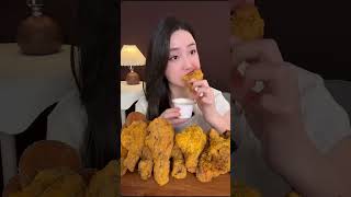 Mukabang Gà rán phủ phomai. Xin mời cả nhà #mukbang #eating #eatwithme #garan #chicken #bhc #shorts