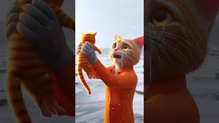 Can the father cat in prison save his children who are hungry and cold in the snow ! #socutekitty