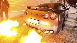 NISSAN GTR FROM HELLL..😱 REVS & FLAMES🔥🔥