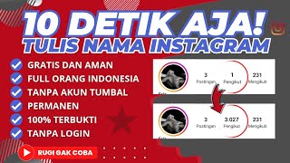 Gratis Sepuasnya!🔥Cara Cepat Menambah Followers Instagram Gratis Permanen Tanpa Login