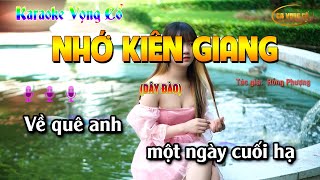 [KARAOKE] NHỚ KIÊN GIANG| VỌNG CỔ| DÂY ĐÀO