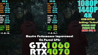 GTX 1060 - RTX 4070 ~ Alan Wake 2 Patch v1.0.16.1 Performance Test | Massive FPS Boost On GTX 1060