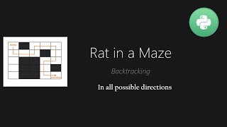 Rat in a maze problem Python using backtracking when movement in all possible directions is allowed