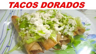 COMO HACER TACOS DORADOS DE RES CON GUACAMOLE