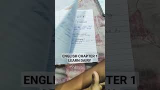 class 7 CHAPTER 1 English #learner #diary