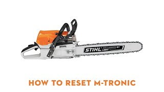 How to Reset STIHL M-Tronic | STIHL M-Tronic Engine Management System | STIHL Maintenance | STIHL GB