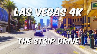 Las Vegas 4K Day Drive - The Strip Drive South on Las Vegas Blvd, then returning North on The Strip