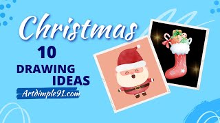 Check out these 10 festive Christmas drawing ideas! 🎅🎨 ArtDimple91 #ChristmasArt