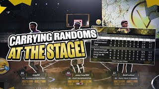 CARRYING RANDOMS AT THE STAGE | THEY LET ME ISO AND I DID THIS.... | NBA 2K18 POINT FORWARD GOD