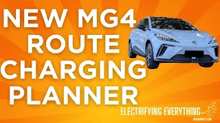 MG4 Australia New EV Route Planner software