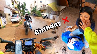 She don’t want to celebrate her birthday 🤔❤️‍🩹 | @Girlbikerkomal | #dharwad #ride #hubli #fyp |