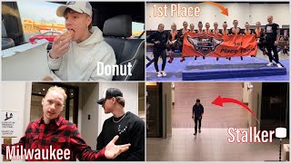 Weekend In Milwaukee | Gymnastics Meets, We Had A Stalker, & Isaac Cheated On His Cut!!