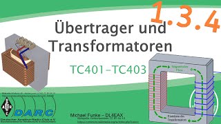 Amateurfunklehrgang E | 1.8.4.  Übertrager und Transformatoren - Funktionsweise und Berechnung