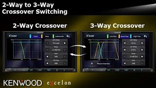 KENWOOD eXcelon 2-Way to 3 Way Crossover Switching - DDX9906XR