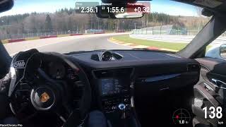 Spa Francorchamps 991.2 GT3 manual: 2 laps of 2:35.5x