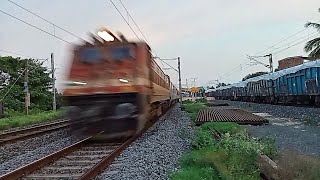 Fast Trains WAP-4 & WAP-7 Actions Shipra + Bhopal weekly+ Vibhuti Express + EMU Passenger Crossing