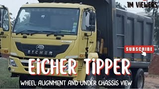 EICHER TIPPER WHEEL ALIGNMENT AND UNDER CHASSIS VIEW. #truck #underchassis #chassis #tipper #brake